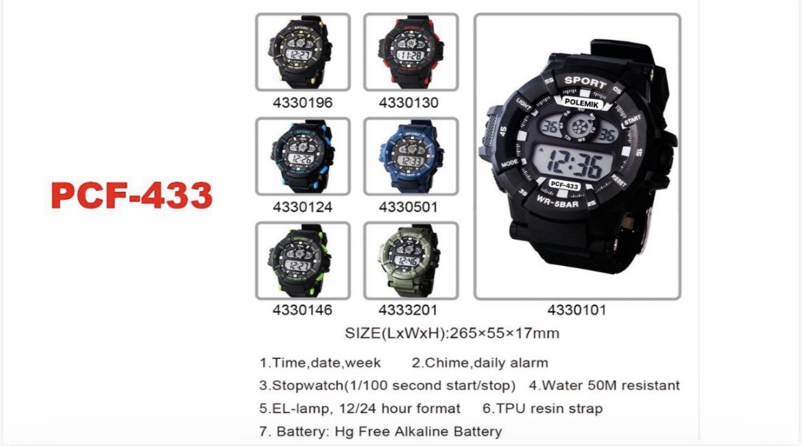 RELOJ POLEMIK DIGITAL. PCF-433