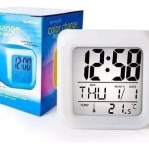 RELOJ DESPERTADOR LUZ LED.